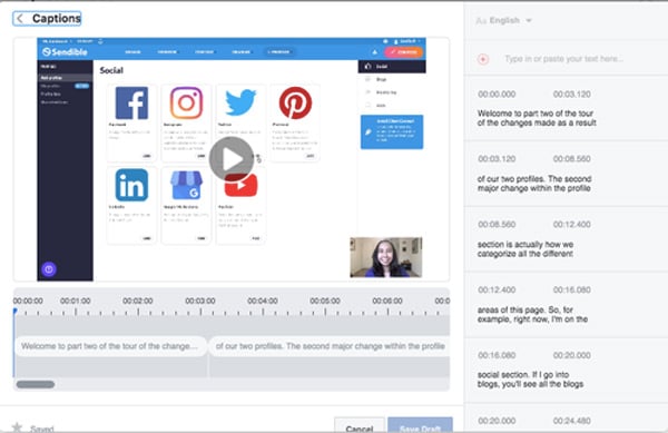 adding facebook video captions