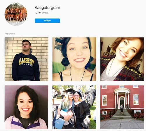 allegheny college instagram user generated content