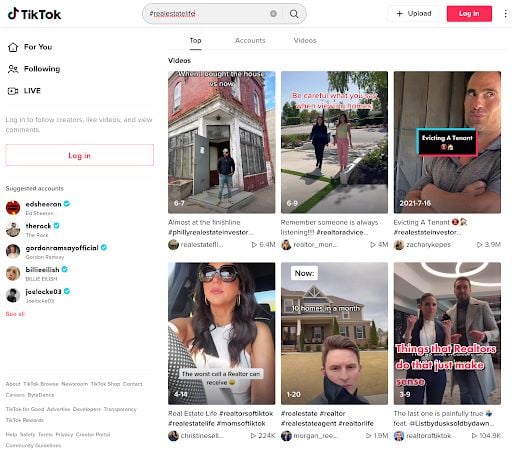 real estate tiktok hashtags