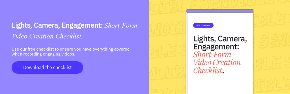 Lights, Camera, Engagement: Short-Form Video Creation Checklist.   Use our free checklist to ensure you have everything covered when recording engaging videos.  