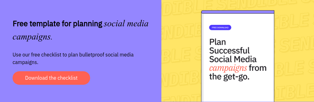 Free template for planning social media campaigns.   Use our free checklist to plan bulletproof social media campaigns.  