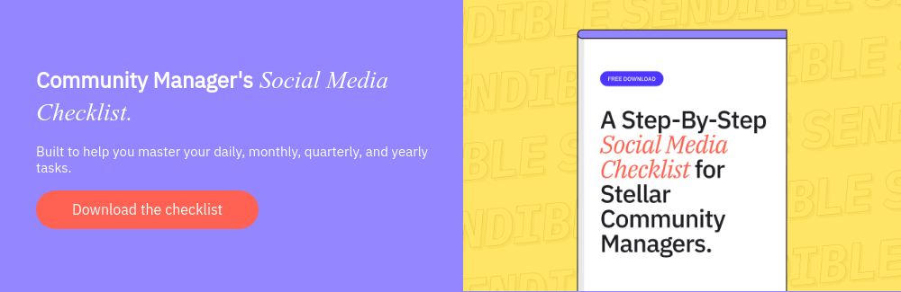 Community Manager's Social Media Checklist.   Built to help you master your daily, monthly, quarterly, and yearly tasks.  