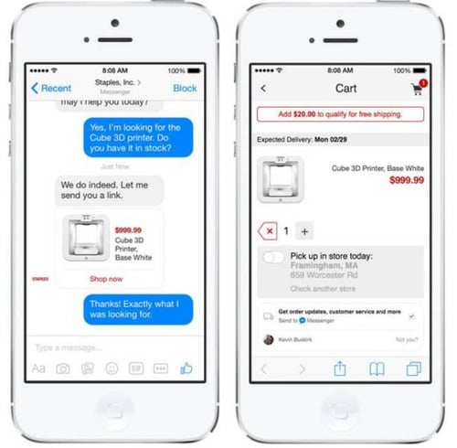 Chatbot in Facebook Messenger