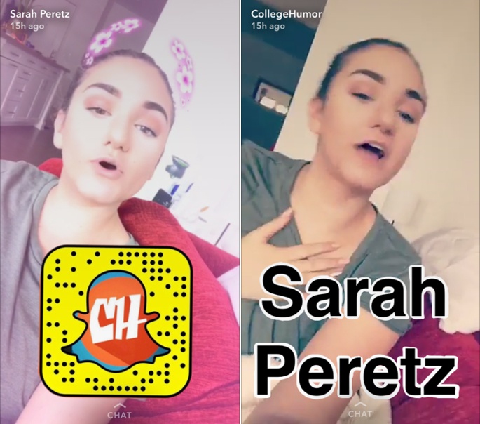 Sarah Peretz hosting a takeover for College Humor