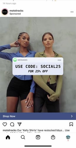 Instagram discount