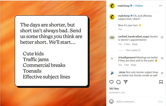 social-media-style-guide-for-marketing-agency-mailchimp-instagram-post