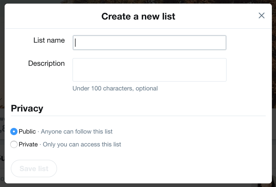 make a twitter list 2